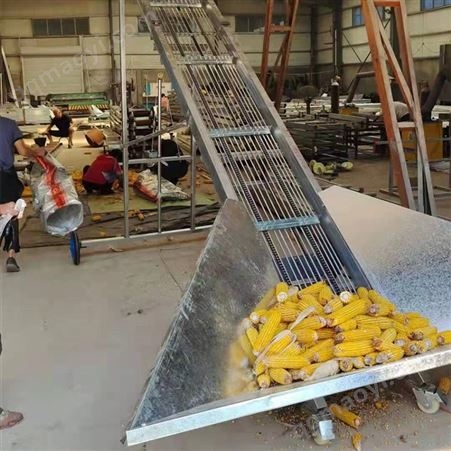 4米双链条升降式漏粒玉米输送机刮板皮带上料机传送机 亚丰机械