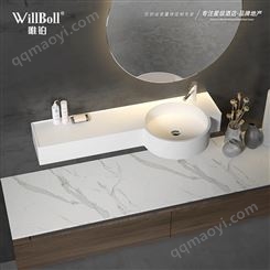 定制掛墻式陽臺洗手盆柜組合壁掛洗臉盆家用小戶型衛生間單孔面盆